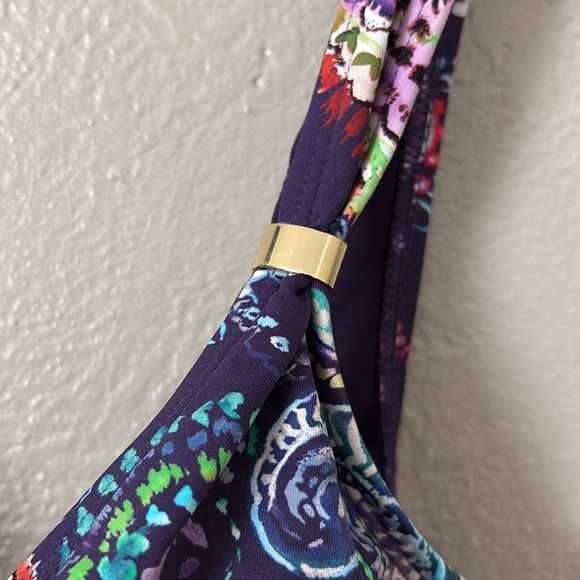 Lauren Ralph Lauren EGGPLANT Captiva Paisley Underwire One-Piece Swimsuit, US 10 - Picture 5 of 10